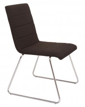 WFV100BL Sled Base Visitor Chair. Chrome Frame. Black Fabric Only